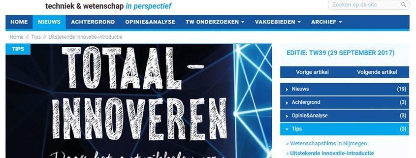 Technisch Weekblad - Leo Haffmans - Totaalinnoveren